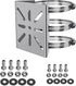 WiTi Universal Vertical Pole Mount for Security Camera, Stainless Steel Mounting Corner Bracket with 3 Loops, Suitable
