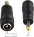 10Pcs Black Male Plug to Female Jack DC Power Connector, 4.0x1.7 mm to 5.5x2.5mm