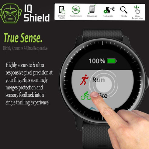 IQShield Screen Protector for Garmin Vivoactive 3 Music, 6-Pack, Anti-Bubble Clear TPU Film