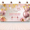 Large Rose Gold Balloons Birthday Decorations Banner Backdrop Theme Poster for Women Girls Party Supplies Decor