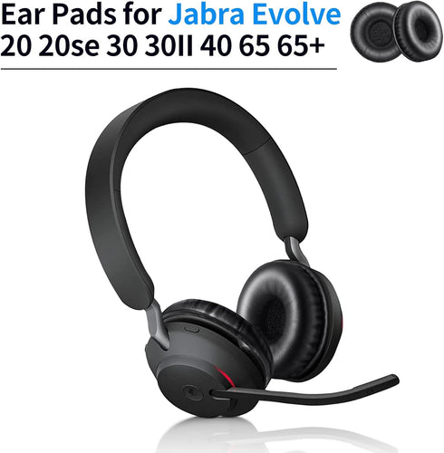 Ear Pads for Jabra Evolve 20, 20se, 30, 30II, 40, 65, 65+ Replacement Ear Cushion Foam Cover