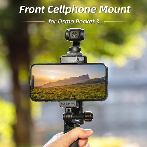 Fergio OSMO Pocket 3 Front Phone Mount Accessories (1/4”Thread Screw), Used with Tripod and Expansion Mount Extension for DJI Osmo Pocket 3