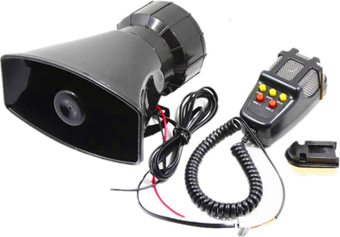 Siren Police Car Horn Speaker with Microphone Amplifier 12V 80W Emergency Sound System