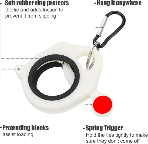 Cable Organizer Zip Tie Mount, Tool Belt Holder for 4/8/12/18 Inch Zip Ties, Cable Tie Bracket for Household Use