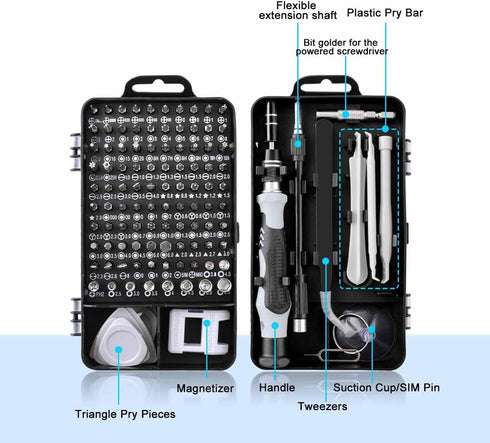 EFAITHFIX Precision Screwdriver Set, 115 in 1 Magnetic Repair Tool Kit for Electronics and DIY Projects