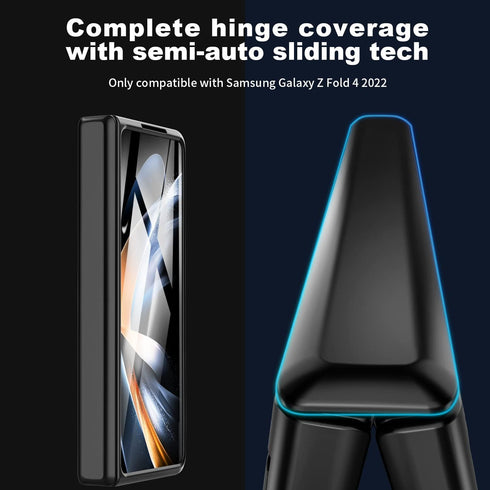Samsung Galaxy Z Fold 4 Case - Slim Full Body Hinge Protection, Built-in Screen Protector, Wireless Charging, Kickstand