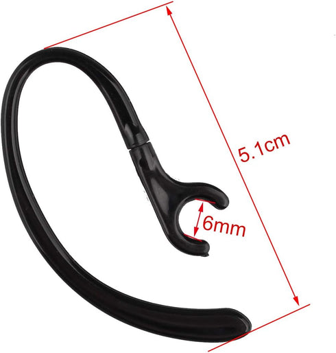 10PCS Bluetooth Headset Earpiece Universal Receiver Clip, 360 Degree Rotate Clamp Holder Earhooks Ear Loop Replacement