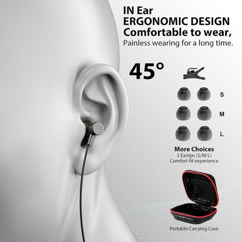 USB C Headphone Type C Earphone Magnetic Wired Earbud for iPhone 15 Pro Max, Samsung S24 Ultra, Noise Canceling