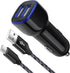 Samsung Car Charger Fast Charging Type C USB C Cigarette Lighter Adapter Plug with Cable for Galaxy A13 5G/A03s/S23/S22