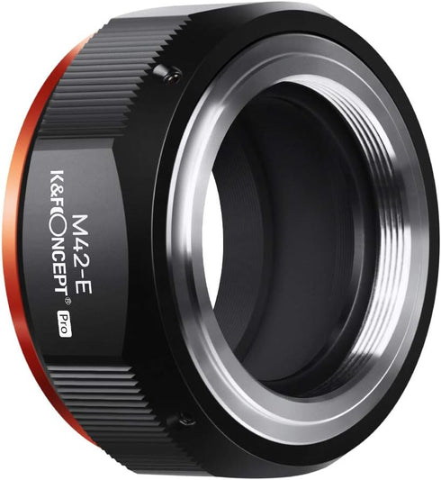 K&F Concept Lens Mount Adapter for M42 Lens to Sony NEX Alpha E-Mount Camera, Compatible with NEX-7, NEX-6, NEX-5N