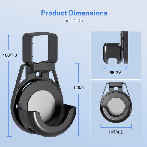 suptek Wall Mount Holder for Echo Dot 3rd Gen, Outlet Stand for Alexa with Built-in Cable Management, Wall Screw or