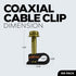 Coaxial Cable Clips with Pre-Inserted Screw (100 Pack) Black Single Cable Mounting Clamps for Coax Cable (RG6, RG59) and Ethernet Cable Cord Fastener/Strain Relief Clip