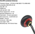 4G LTE Antenna BD GPS Combined Outdoor Screw Mount Combo Mimo Antenna 3.5dbi with Dual SMA Male Connector 9.8ft Cable