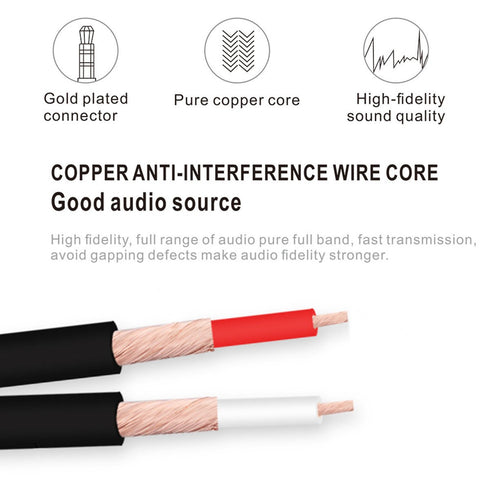 3.5mm to RCA Audio Extension Cable, Gold Plated 3.5mm Male to 3RCA Female Stereo Audio Cable, 25cm
