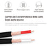 3.5mm to RCA Audio Extension Cable, Gold Plated 3.5mm Male to 3RCA Female Stereo Audio Cable, 25cm