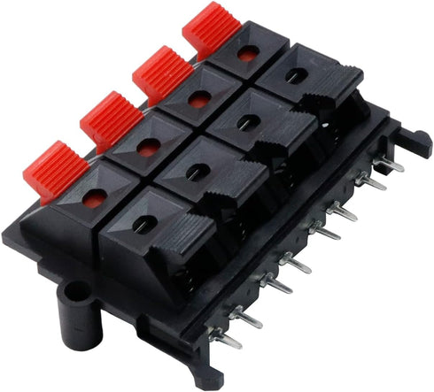 WP8-15 Spring Speaker Terminal Clip Push Release Connector Cable Terminals Strip Block, 5Pcs