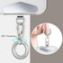 TENOC 360 Metal Phone Tether, Universal Cellphone Lanyard Pad with Rotation Spring Ring, Silver