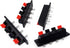 Honbay 4PCS 4 Pin Speaker Terminal Block, 4 Position Amplifier Spring Jointing Clamp Test Clip Connector Plate