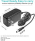 12V DC Adapter Power Cord for Theragun Liv, ONN Sound Bar Speaker, Monitor Charger Replacement