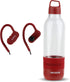 Aiwa Water Bottle with Speaker and Earphone Bundle - 400ml Water Bottle with 4 Hour Playtime and Wireless Sports