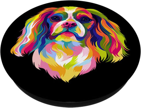 Pop Art Cavalier King Charles Spaniel Cute Dog Lover Gift PopSockets Swappable PopGrip