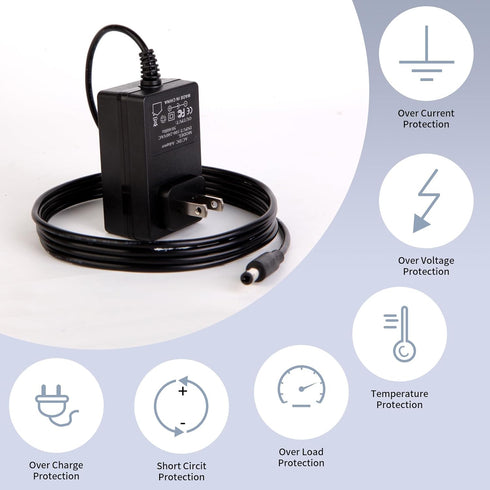 18V AC DC Power Supply Adapter, 18Volt 1 Amp Charger with 8 Interchangeable Jacks for Various Electronics