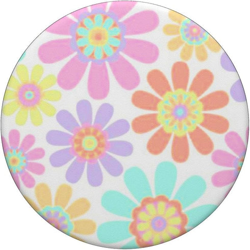Groovy Flower Daisy Power Retro 70s Hippie Aesthetic Design PopSockets Standard PopGrip