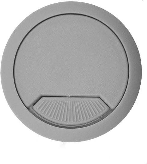 Modket M4327-51-GRY-3 PC Computer Cord Cable Organizer Hole Cover - 2" Gray Plastic Desk Grommet, 3 Pack
