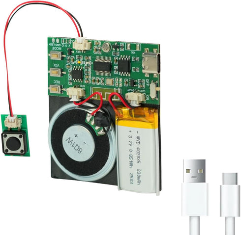 XLW Sound Module, Support Bluetooth & MIC Recording Audio, 8MB Voice Chips with