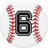 Baseball Player Jersey Number #6, Baseball Gifts PopSockets PopGrip for Phones & Tablets