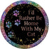 Purple Cat Paw Print Funny Sayings PopSockets Adhesive PopGrip