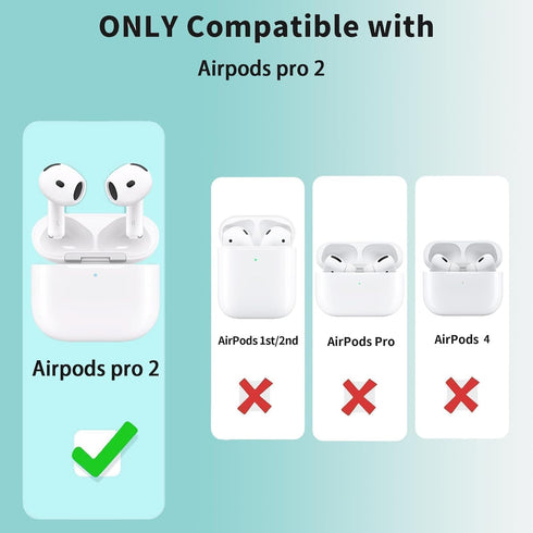 MOLOPPO 2 2nd/1st for AirPods Pro Case Cover, Compatible with AirPods Pro Generation Case Cover Accessories