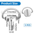 5 Pcs 1/4" Camera Tripod Screw, Stainless Steel Thread D-Ring Quick Release Camera Screws