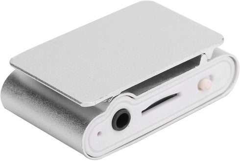 SALALIS MP3 32GB Music Player with Clip, USB & LCD Screen, Supports Memory Card, Earphone & USB Cable (Silver)