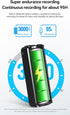 AKREC 64GB Recorder140-hour 256 3000mAh Voice Real-time Transcription and Translation Supporting Languages, HD Noise
