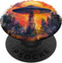 PopSockets Standard PopGrip - Whimsical Paranormal UFO Mushroom Nature