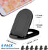 Cell Phone Stand for Desk, 6 Pack Black Phone Stand Portable Foldable Desktop Cell Phone Holder Adjustable Universal Multi-Angle Cradle Kickstand for iPhone 15 14 13 Pro X XS Max Samsung