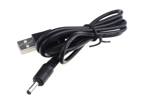 FitTurn 5V DC Power Cord USB to DC 3.5mm x 1.35mm Barrel Jack Adapter Connector Charging Cable Plug (White)
