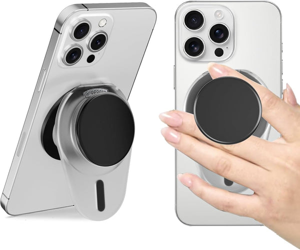 Grippopso for Magsafe Phone Grip, Magnetic Phone Grip Holder with Adjustable Stand, Magneticc
