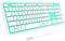 Wired USB Keyboard, Comfortable Quiet Chocolate Keys, Ultra-Slim QWERTY Layout for PC, Green