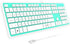 Wired USB Keyboard, Comfortable Quiet Chocolate Keys, Ultra-Slim QWERTY Layout for PC, Green