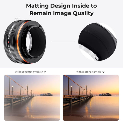 K&F Concept Lens Mount Adapter MD-NEX IV for Minolta Rokkor Lens and Sony E Mount Camera Body