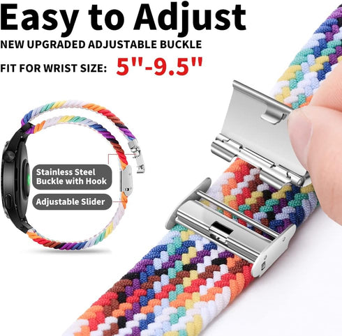 20mm Sport Loop Band for Samsung Galaxy Watch 6/5/4, Compatible with 40mm 44mm/Watch 5 Pro 45mm/Active 2