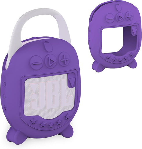 Silicone Cover Case for JBL CLIP 5 Portable Bluetooth Speaker, Soft Skin Sleeve Accessories (Only Case) (Purple)