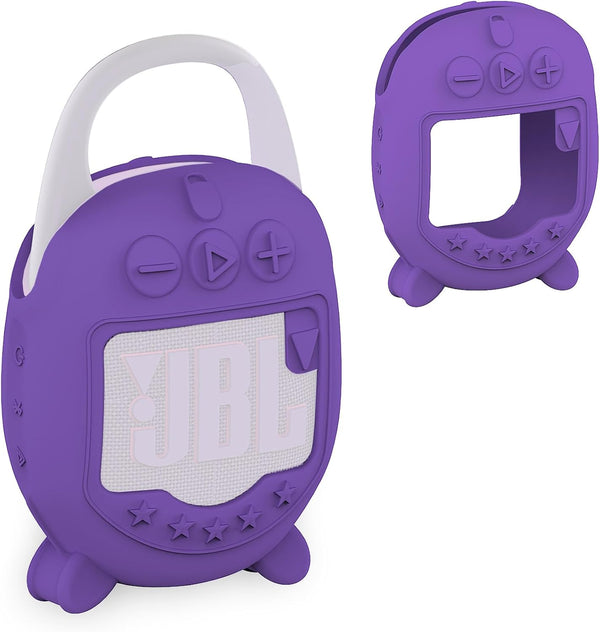 Silicone Cover Case for JBL CLIP 5 Portable Bluetooth Speaker, Soft Skin Sleeve Accessories (Only Case) (Purple)