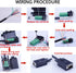 2PCS Male VGA Solderless Quick Connector, 16mm Thinner 3+9 DB15 Serial Plug to 15-pin Port
