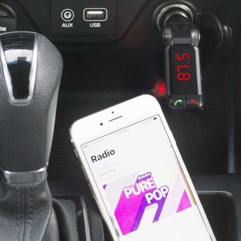 Bracketron Roadtripper Bluetooth FM Transmitter - Connect Phone Audio to Cars, Trucks, RVs, Buses, Boats Radio Speakers