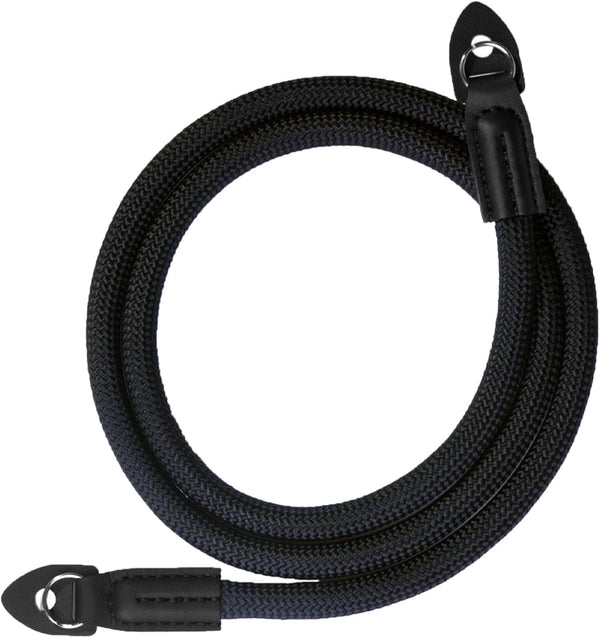 Climbing Rope Camera Strap for Round Hole Interface DSLR SLR Mirrorless Camera, 100cm Black