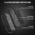 iPhone 15 Plus Heavy Duty Case - Rugged, Shockproof, Drop Proof, 6.7" with Built-in Glass Protector, Wireless Charging