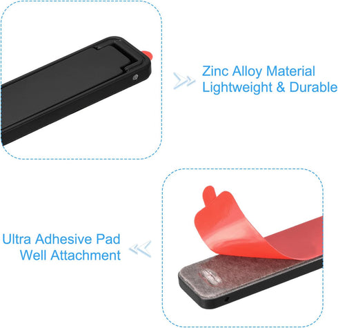 uxcell Ultra-Thin Phone Stands, Horizontal & Vertical Desk Stand for Most Smartphones, Phone Cases, Tablets, Black
